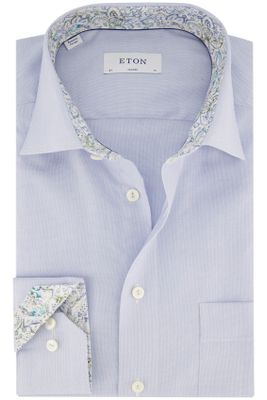 Eton Eton business overhemd classic fit lichtblauw borstzak