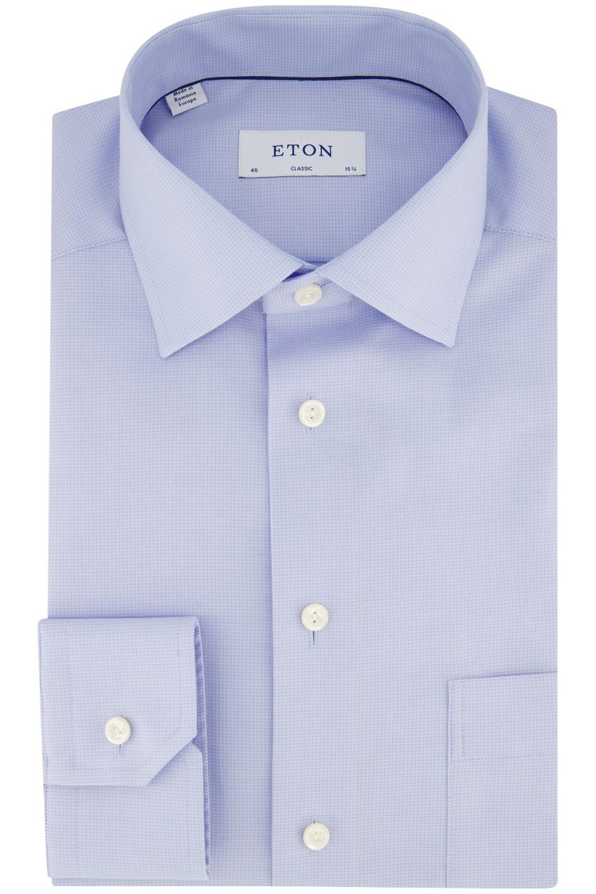 Classic fit Eton overhemd lichtblauw katoen