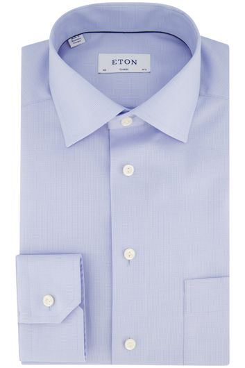Eton business overhemd normale fit lichtblauw effen katoen