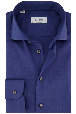 Eton Eton donkerblauw overhemd normale fit katoen