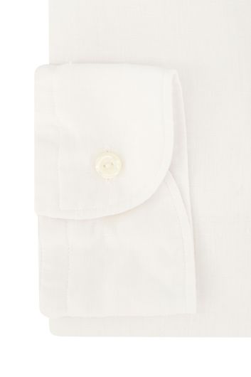 Eton overhemd wit linnen normale fit