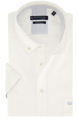 Giordano Overhemd Giordano korte mouw regular fit wit katoen