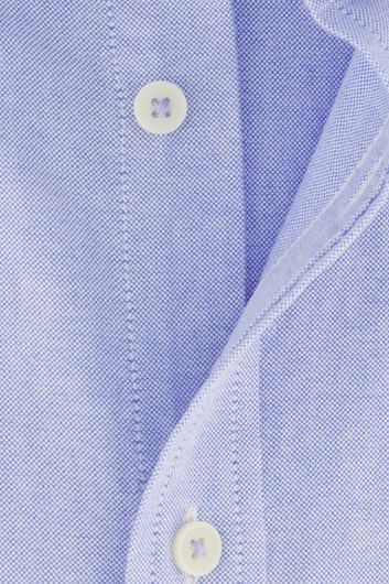 Giordano casual overhemd korte mouw normale fit lichtblauw effen katoen