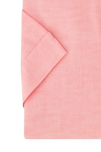 Giordano casual overhemd korte mouw wijde fit roze effen