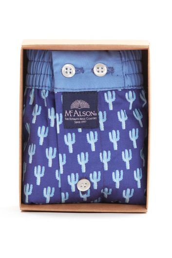 Mc Alson boxershort blauw geprint cactussen katoen