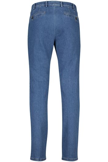 Meyer jeans Dublin blauw effen denim Italian slim fit