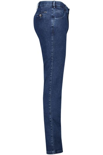 Meyer jeans Dublin donkerblauw effen denim 5-p
