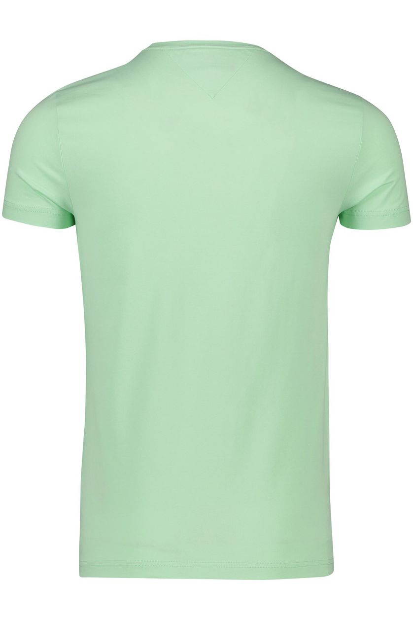 katoenen Tommy Hilfiger t-shirt lichtgroen extra slim fit
