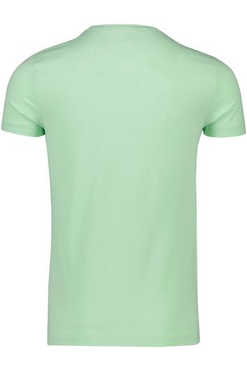 Tommy Hilfiger t-shirt lichtgroen extra slim fit katoen