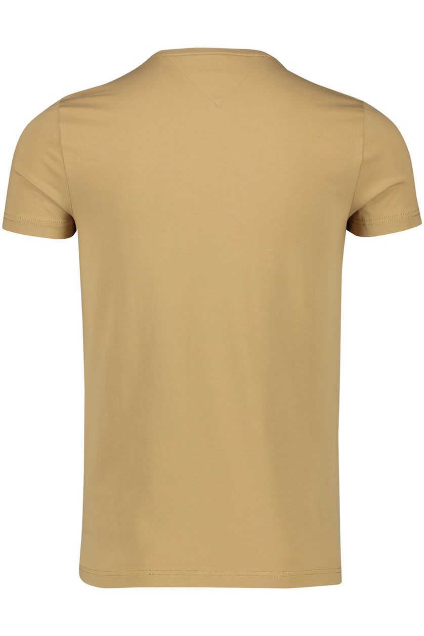Tommy Hilfiger katoenen t-shirt bruin extra slim fit