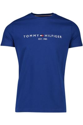 Tommy Hilfiger Katoenen Tommy Hilfiger t-shirt effen blauw normale fit