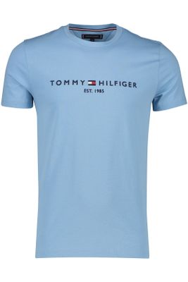 Tommy Hilfiger katoenen Tommy Hilfiger t-shirt lichtblauw slim fit