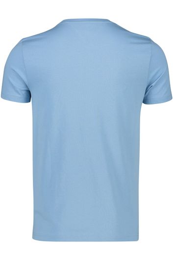 Tommy Hilfiger t-shirt lichtblauw slim fit katoen