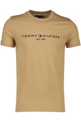 Tommy Hilfiger katoenen Tommy Hilfiger t-shirt bruin slim fit