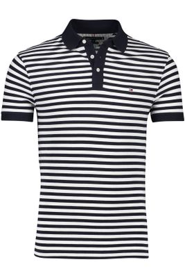 Tommy Hilfiger Tommy Hilfiger polo normale fit wit gestreept katoen