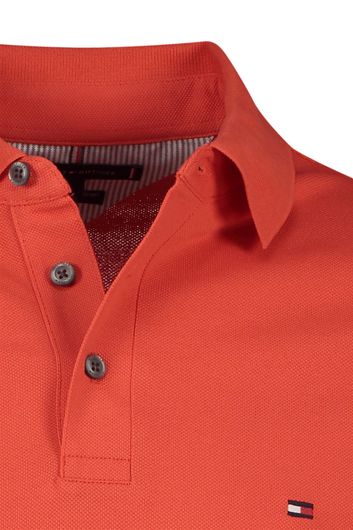 Tommy Hilfiger polo normale fit rood effen katoen