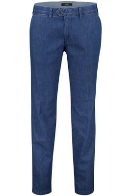 Eurex Eurex jeans blauw effen katoen Jonas zonder omslag