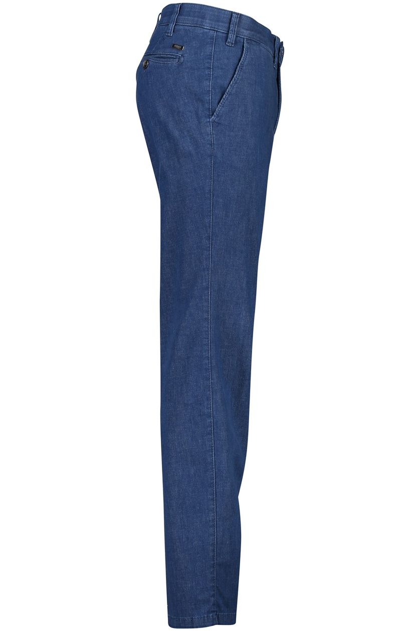 Eurex jeans blauw effen katoen Jonas zonder omslag