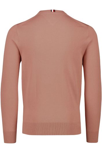 Roze sweater Tommy Hilfiger ronde hals katoen