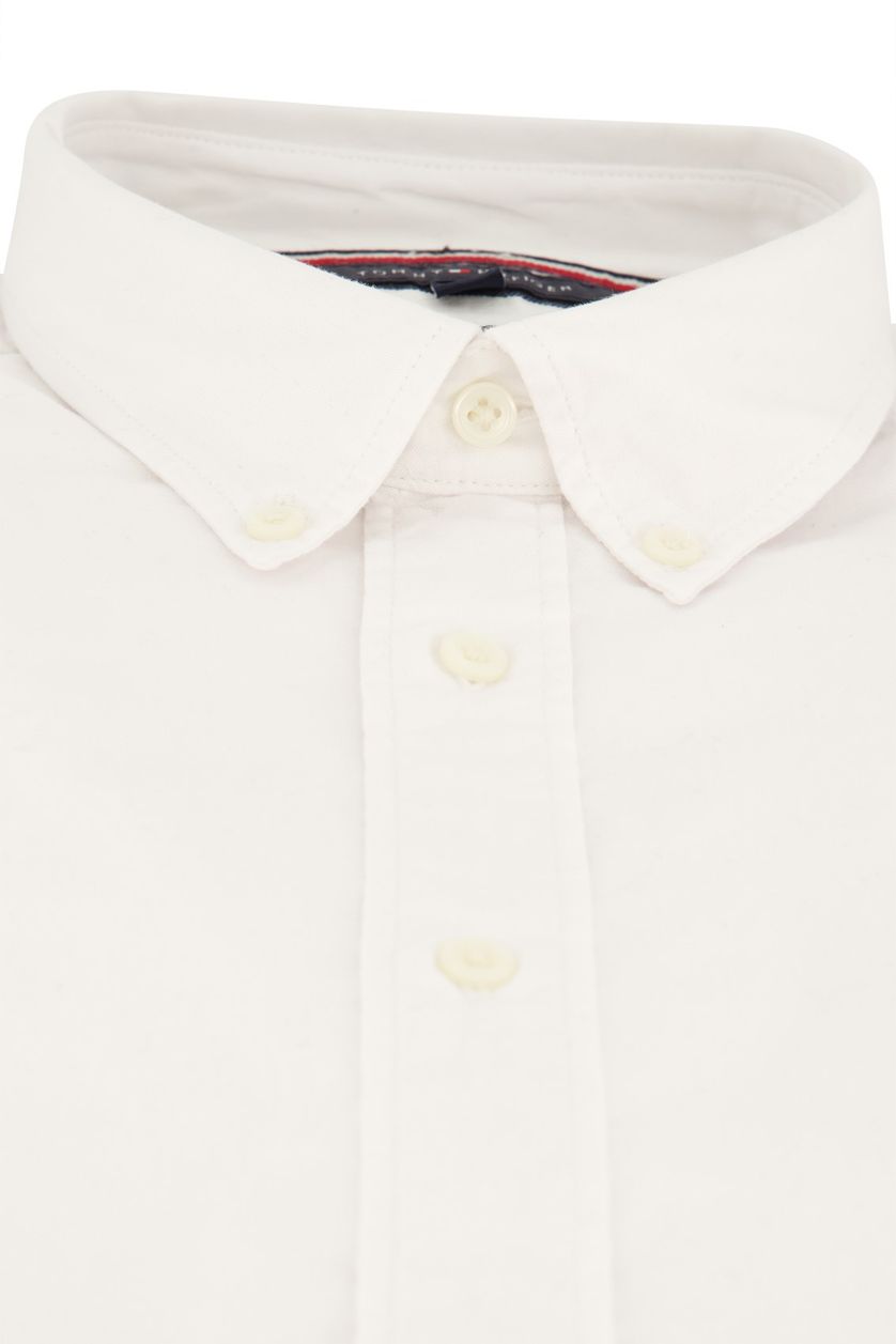 Tommy Hilfiger Thflex overhemd regular fit wit katoen