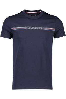 Tommy Hilfiger Tommy Hilfiger t-shirt navy slim fit 100% katoen