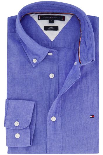 Tommy Hilfiger lichtblauw overhemd regular fit linnen