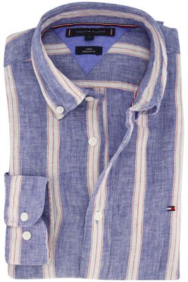 Tommy Hilfiger Tommy Hilfiger casual overhemd normale fit blauw gestreept