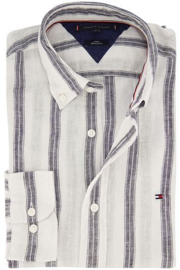 Tommy Hilfiger casual overhemd normale fit wit gestreept