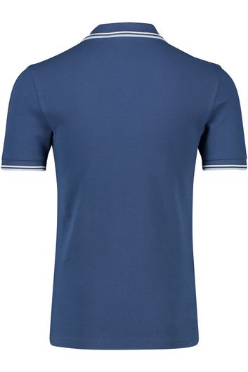Fred Perry polo normale fit blauw effen katoen