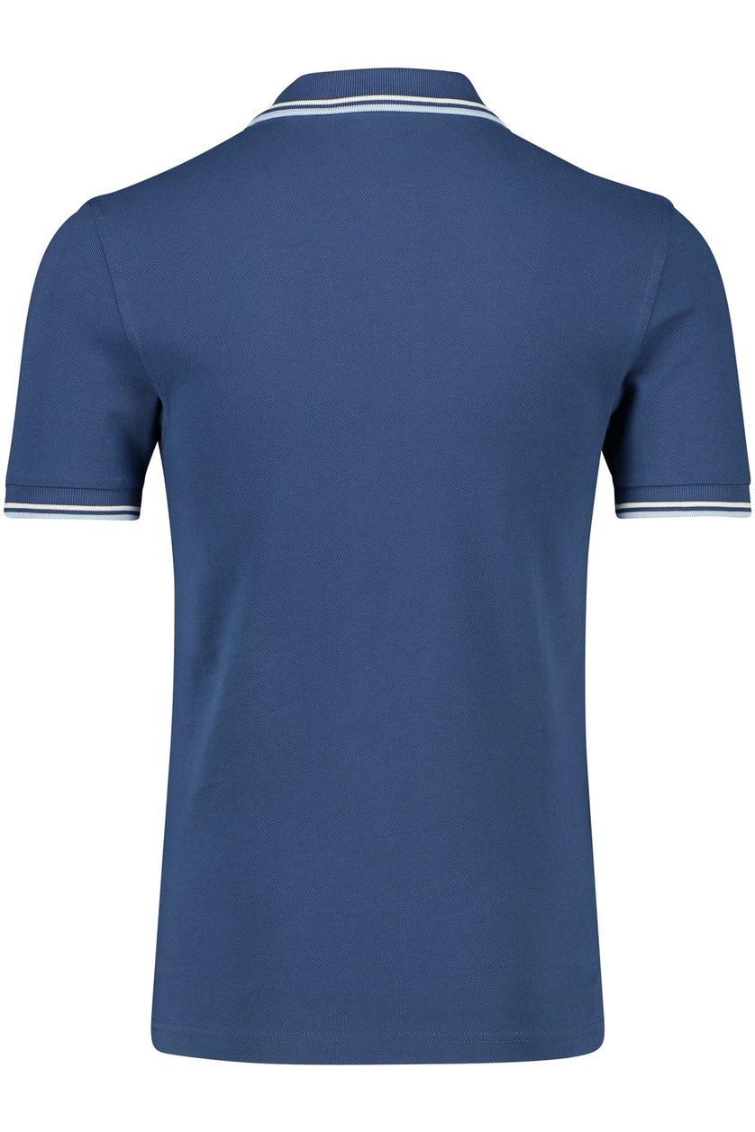 Katoenen Fred Perry polo effen blauw normale fit