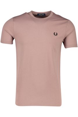 Fred Perry Fred Perry t-shirt oudroze effen katoen normale fit