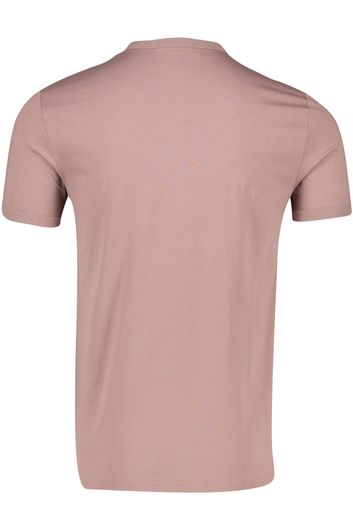 Fred Perry t-shirt oudroze effen katoen normale fit