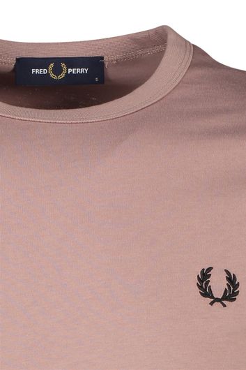 Fred Perry t-shirt roze effen katoen