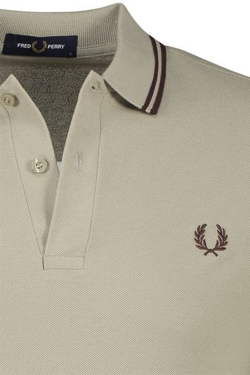 Fred Perry polo bruin katoen normale fit