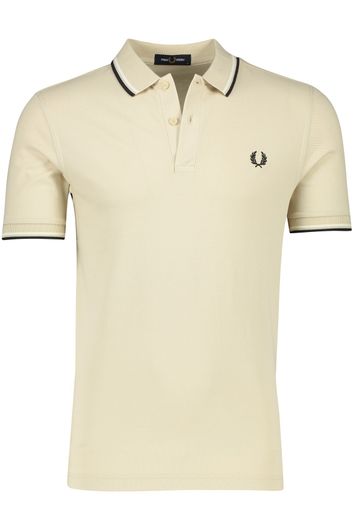 Fred Perry polo normale fit beige effen katoen