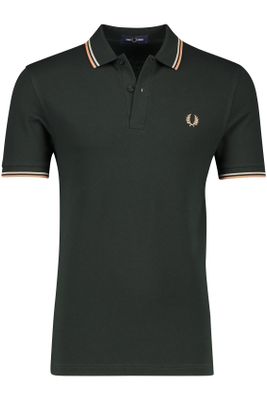 Fred Perry Fred Perry polo normale fit groen effen katoen 2 knopen