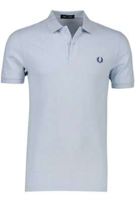 Fred Perry Fred Perry polo normale fit 2 knoops lichtblauw effen katoen