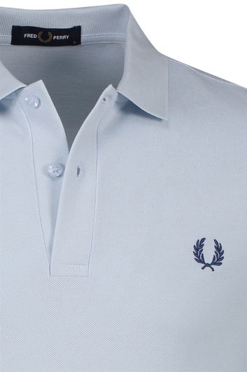 Fred Perry polo normale fit lichtblauw effen katoen