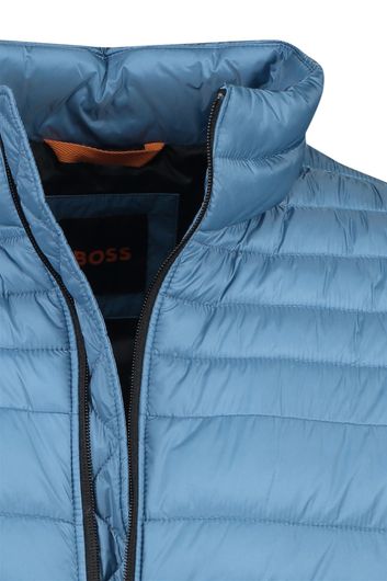 Hugo Boss zomerjas lichtblauw effen rits + knoop normale fit 