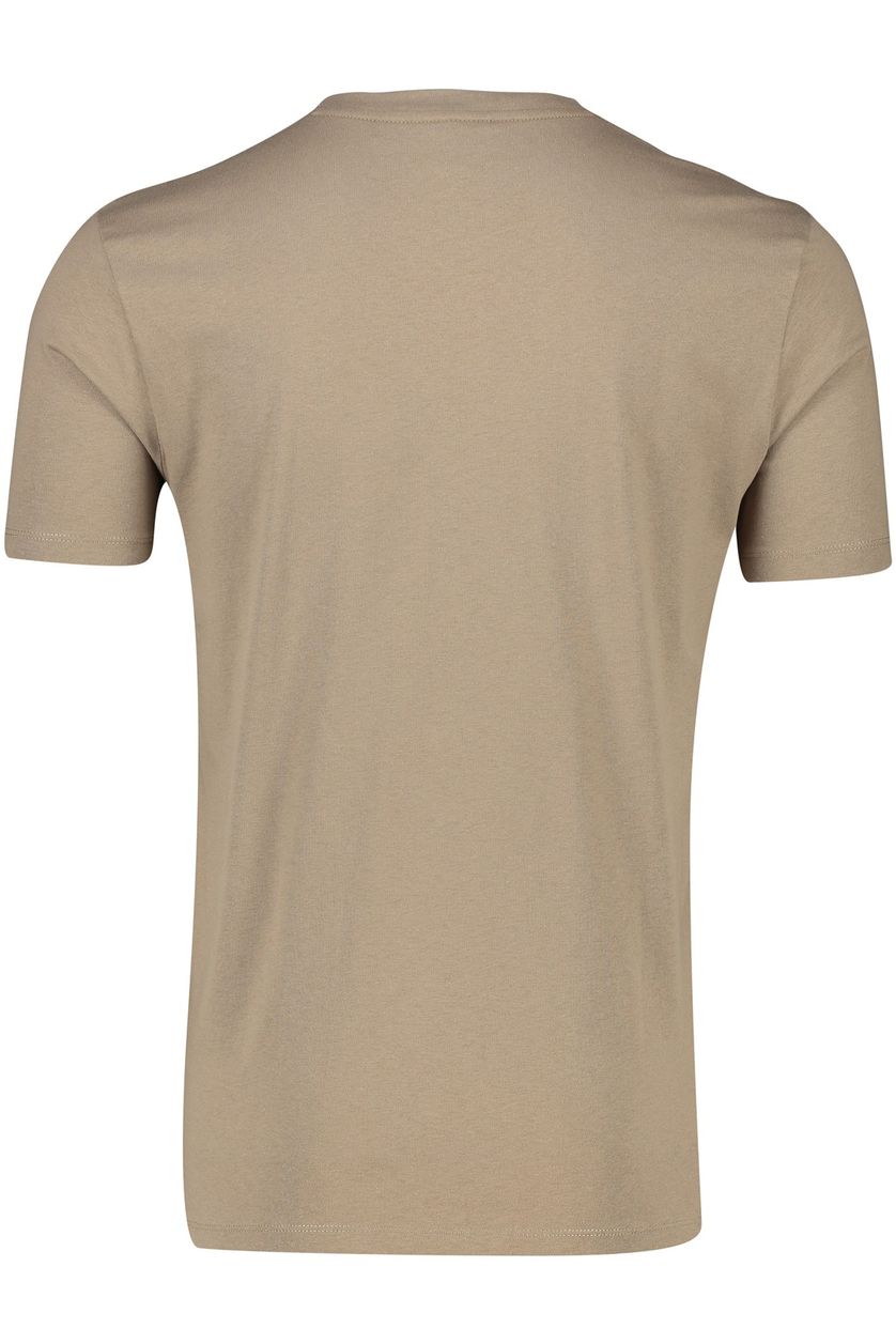 Hugo Boss T-shirt bruin katoen effen normale fit
