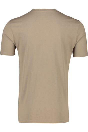 Hugo Boss T-shirt bruin katoen effen