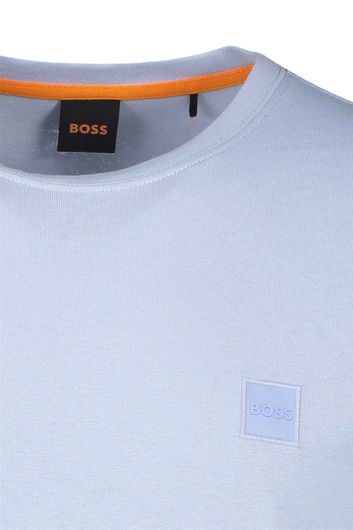 Hugo Boss T-shirts lichtblauw korte mouw effen katoen