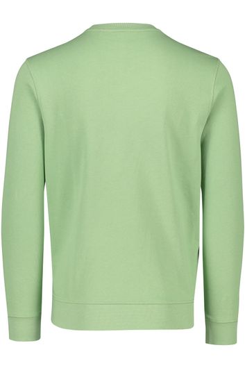 Hugo Boss sweater ronde hals groen effen katoen