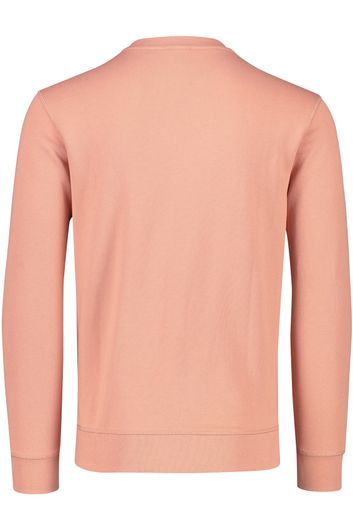 Hugo Boss sweater ronde hals roze effen katoen