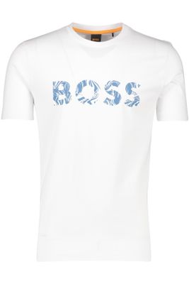 Hugo Boss Boss Orange t-shirt effen wit katoen normale fit