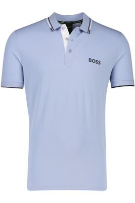 Hugo Boss Hugo Boss polo normale fit blauw effen katoen