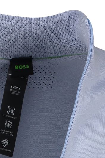 Boss Green effen vest lichtblauw ever_x f2 katoen