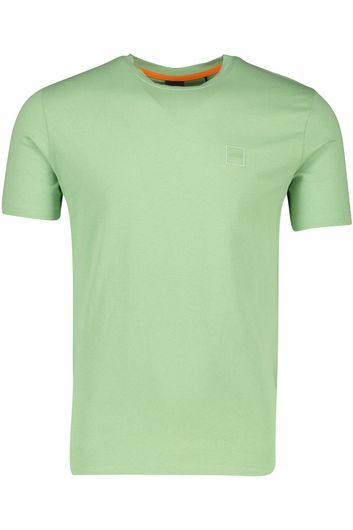 Hugo Boss T-shirt groen effen katoen normale fit