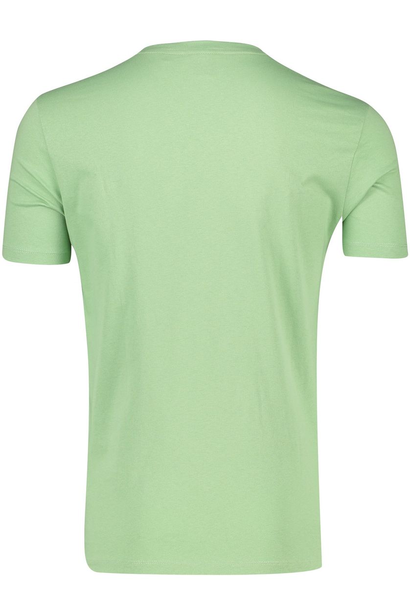 Hugo Boss T-shirt groen effen katoen normale fit