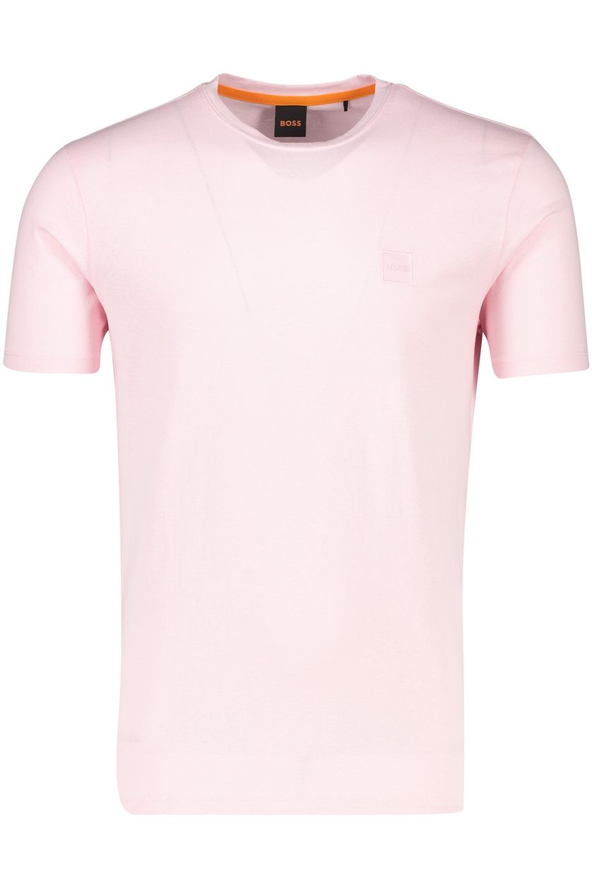 Hugo Boss T-shirt roze effen normale fit katoen